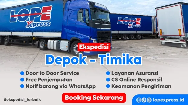 ekspedisi depok timika